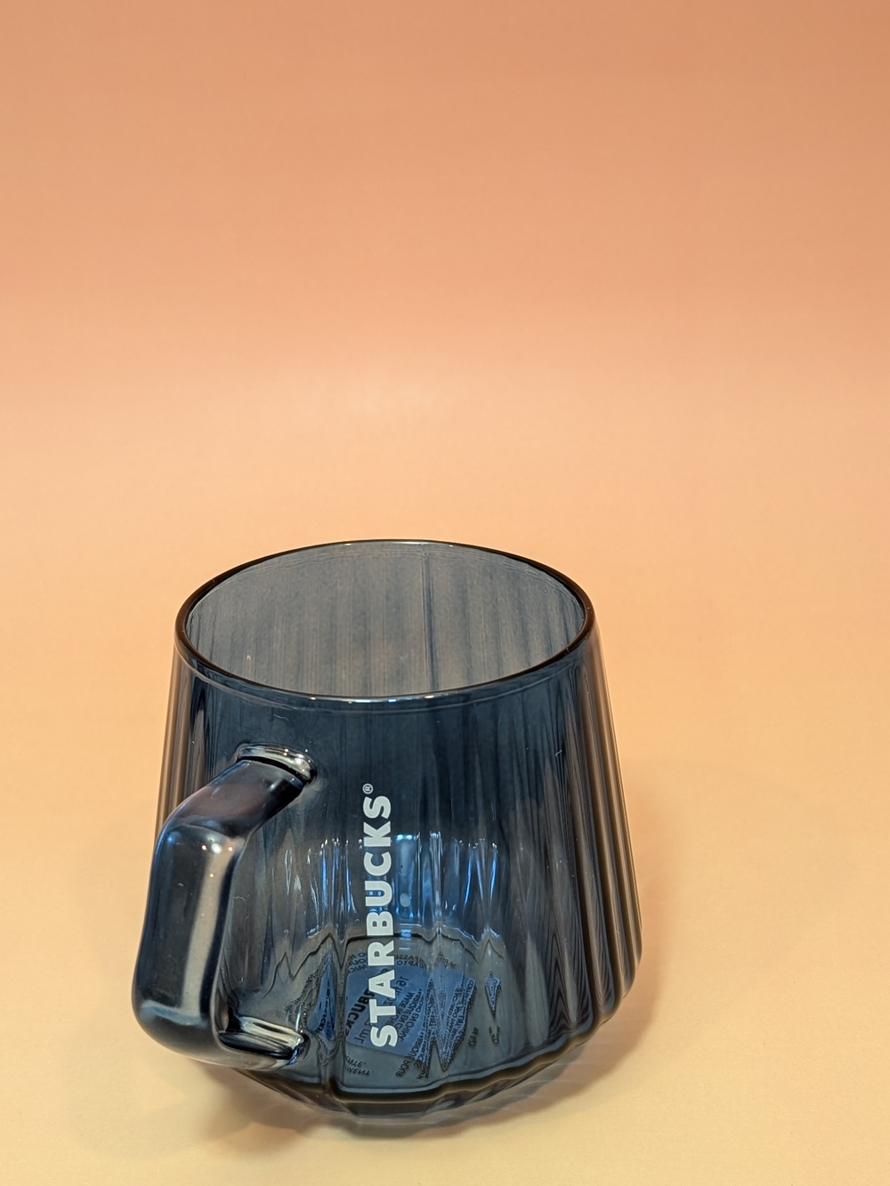 NWT 2026 Valentine's Starbucks Sapphire Blue Ribbed Glass Tea/Coffee Mug